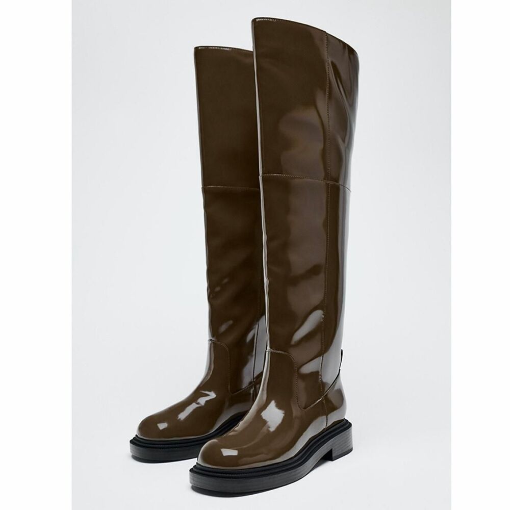 Zara Women's Brown Knee High Boots